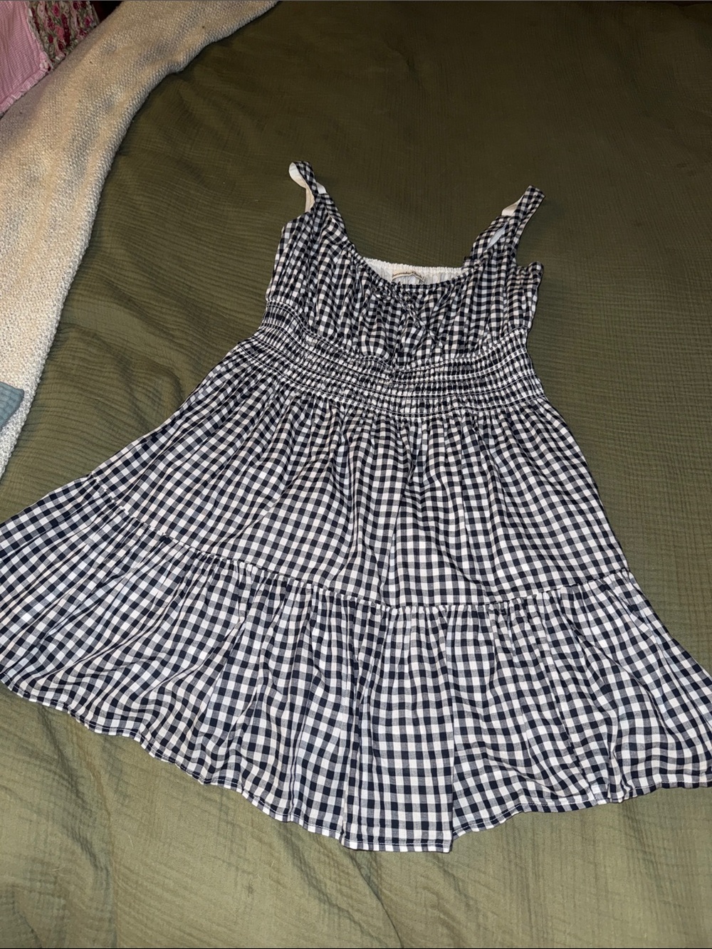 Abercrombie & Fitch Blue and White Gingham Sundress